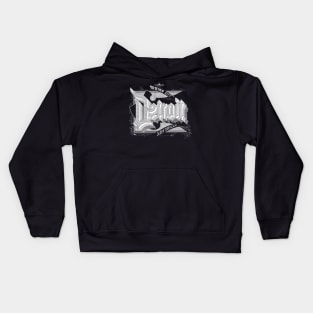 Vintage Detroit, MI Kids Hoodie